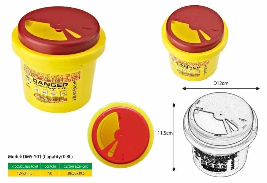 0.8L Y-Series Sharps Container 1 0.8L Y-Series Sharps Container