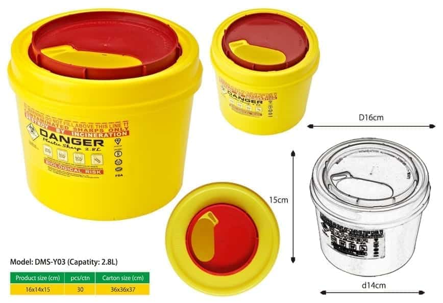 2.8L Y-Series Sharps Container 1 2.8L Y-Series Sharps Container