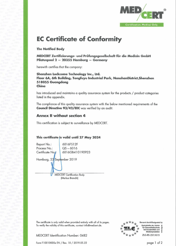 Fetal/Maternal Monitor L8P 7 Cover CE Cert