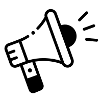 promote icon black and white